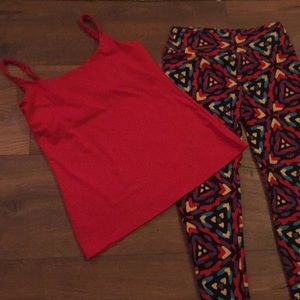 LuLaRoe leggings and NY and Co. Cami. Sold as set